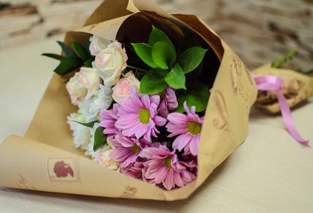 Букет цветов из: Розы и Хризантемы в Михнево