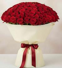 Букет 101 Красная роза Милано в Михнево