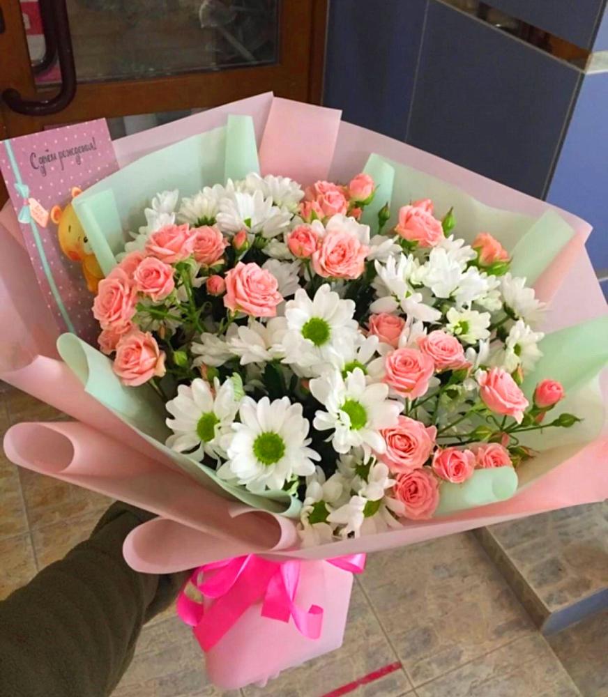 Букет цветов из: Розы и Хризантемы в Михнево