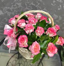 Цветочная композиция из Розы в корзине #REPLACE_PRED# Михнево