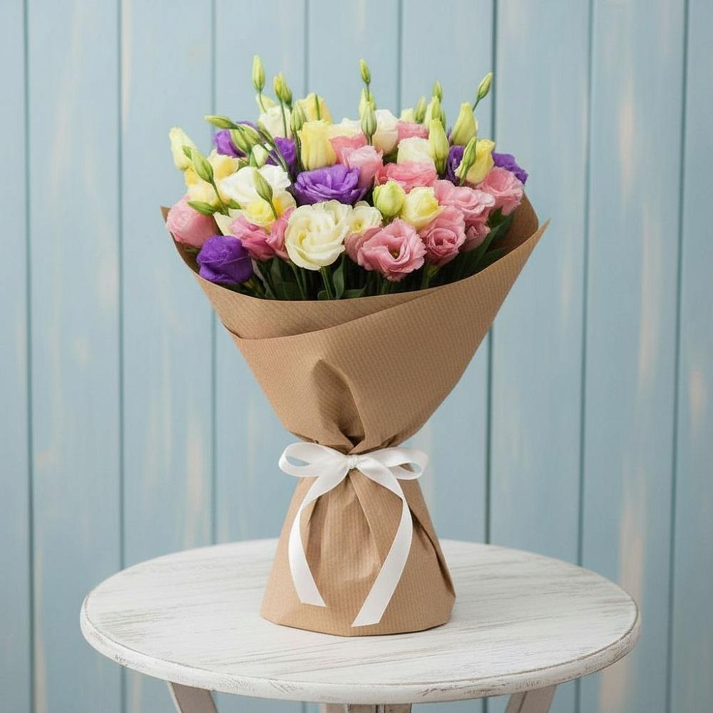 Букет цветов из: Лизиантусы в Михнево