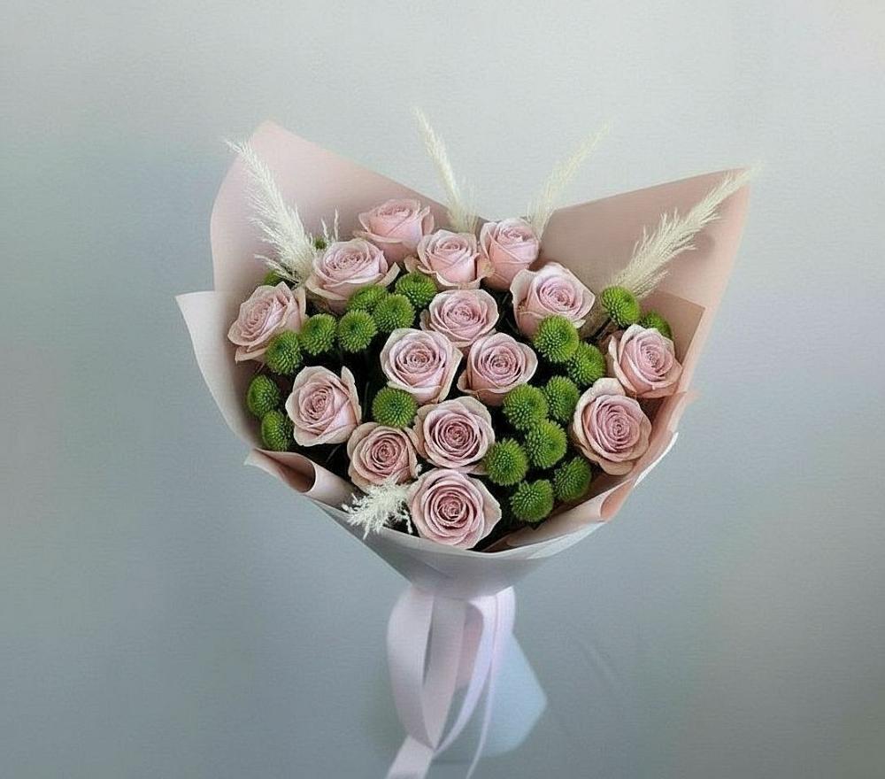 Букет цветов из: Розы и Хризантемы в Михнево