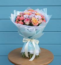 Букет цветов из:  Хризантемы и Розы #REPLACE_PRED# Михнево